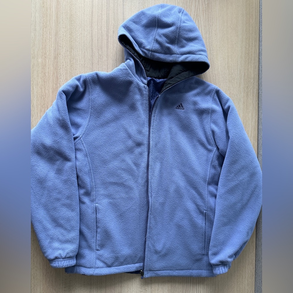 VTG Adidas Winter Puffer Jacket Women’s XL Fleece Lined Hooded Coat - Picture 3 of 7